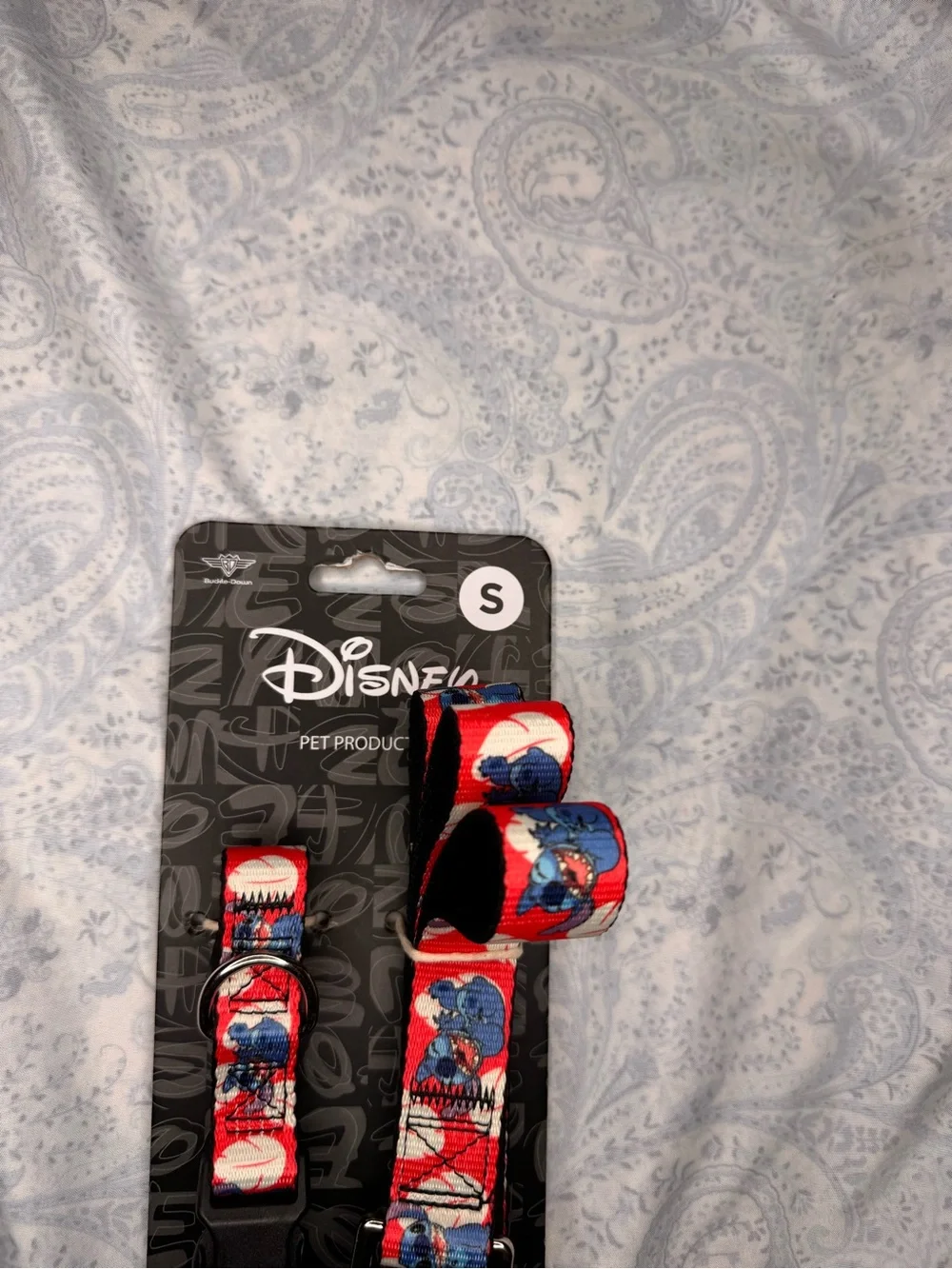 Disney Stitch Pattern Small Dog Pet Collar & 5 foot Leash Set